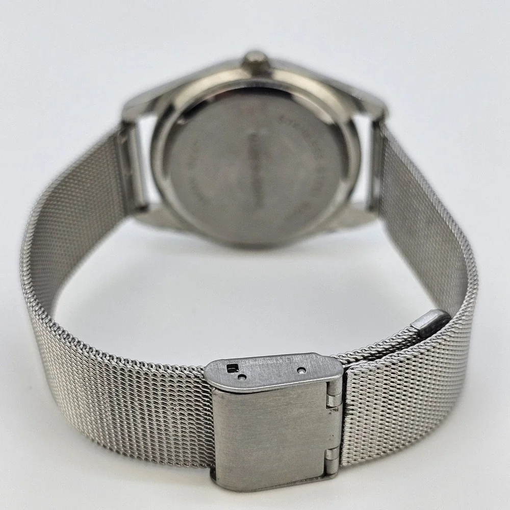 VTG Fondini Men's Watch 36MM Black Dial‎ Gray Mesh Bands New Battery